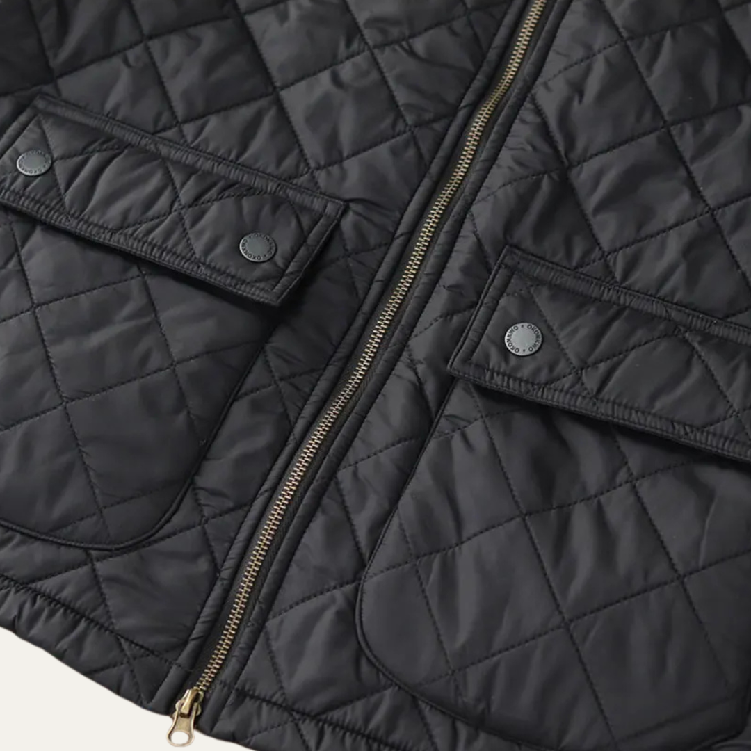 Mens Quilted Bomber Jacket Retro Winter Insulated