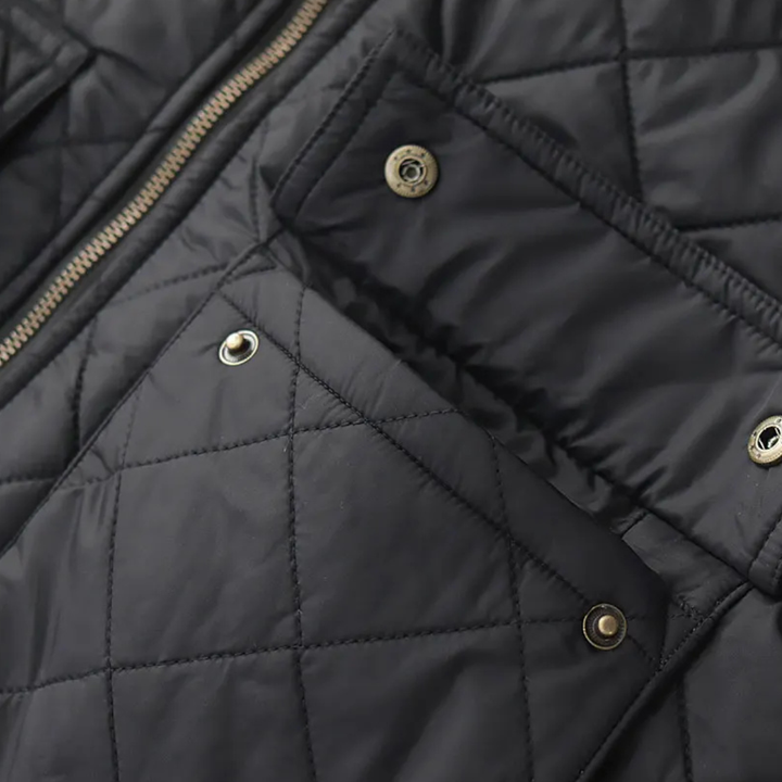 Mens Quilted Bomber Jacket Retro Winter Insulated