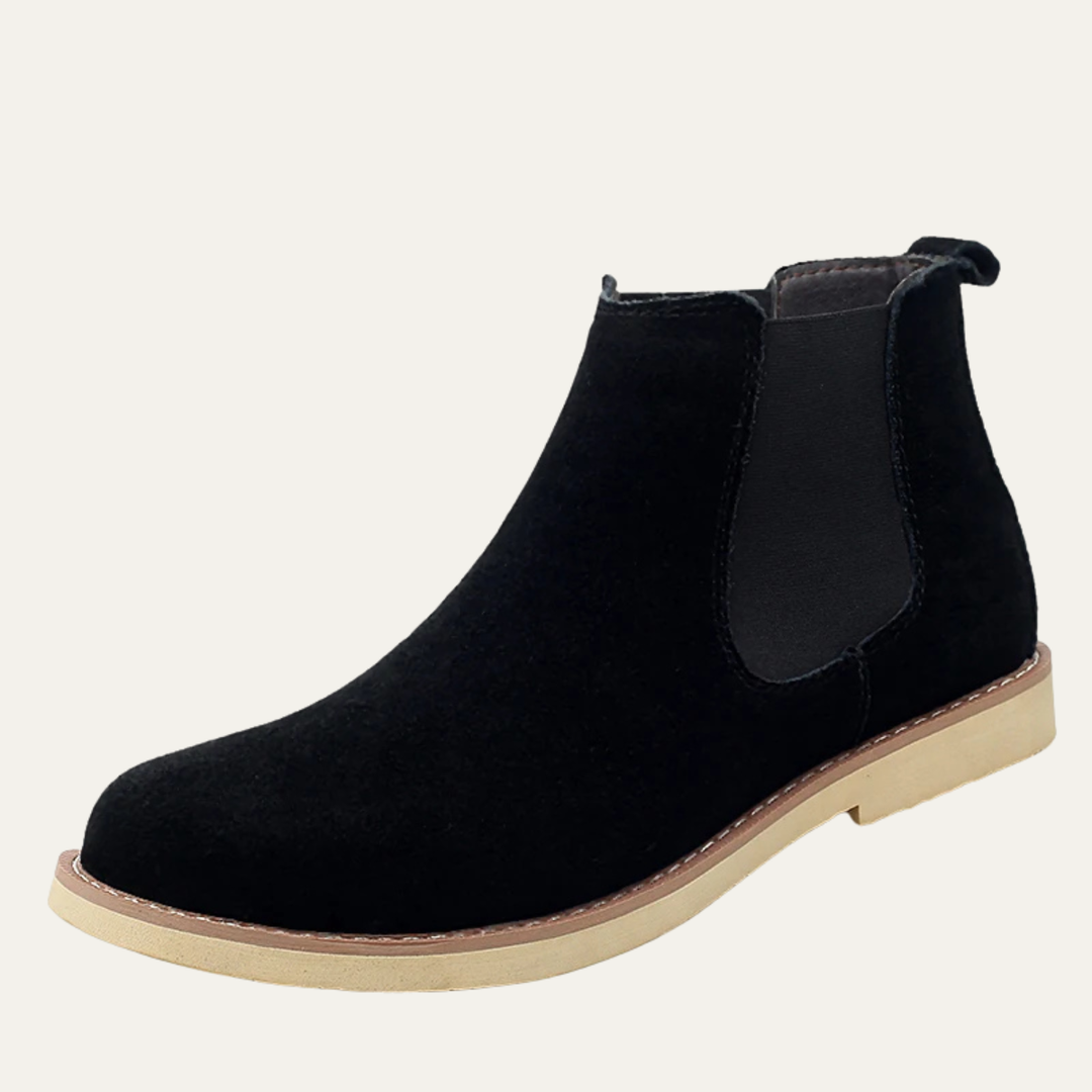 Mens Chelsea Boots Suede Zip Ankle Vintage Style