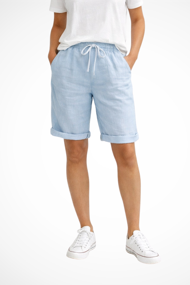 Womens Linen Capri Pants Relaxed Fit Casual