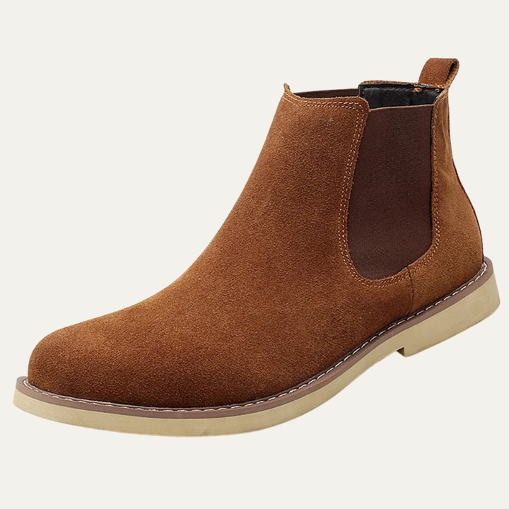 Mens Chelsea Boots Suede Zip Ankle Vintage Style