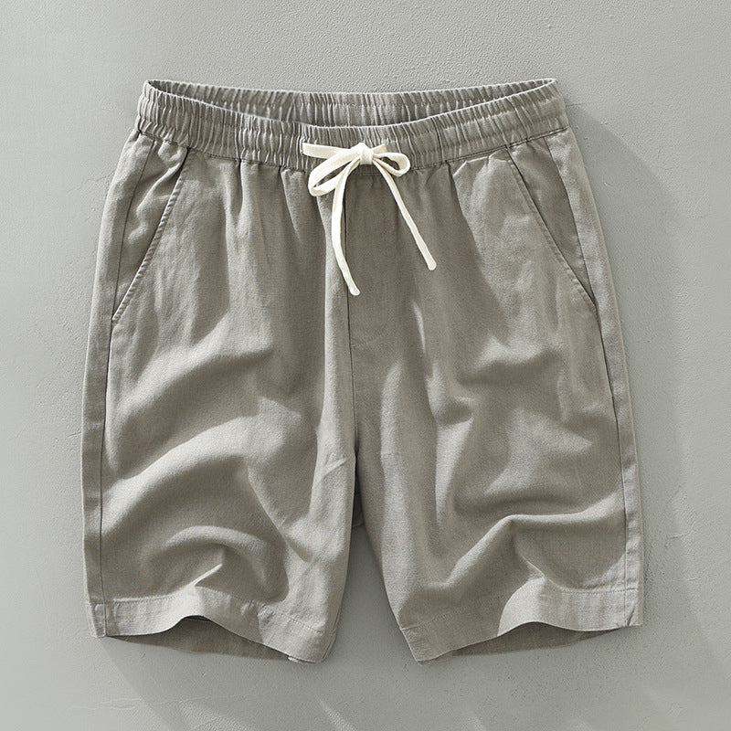 Mens Linen Beach Shorts Relaxed Fit