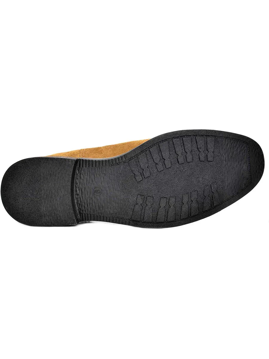 Mens Chelsea Boots Leather Rugged Thick Sole
