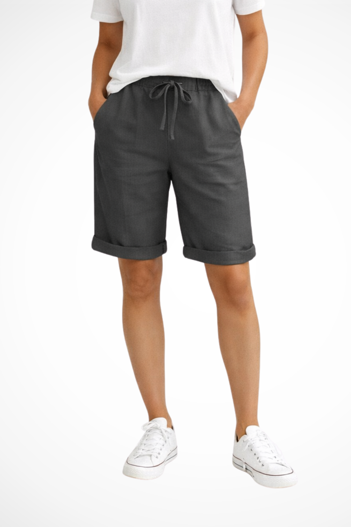 Womens Linen Capri Pants Relaxed Fit Casual