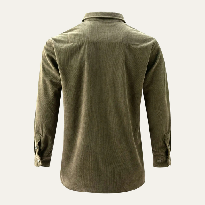 Mens Casual Corduroy Shirt Button-Down Fit