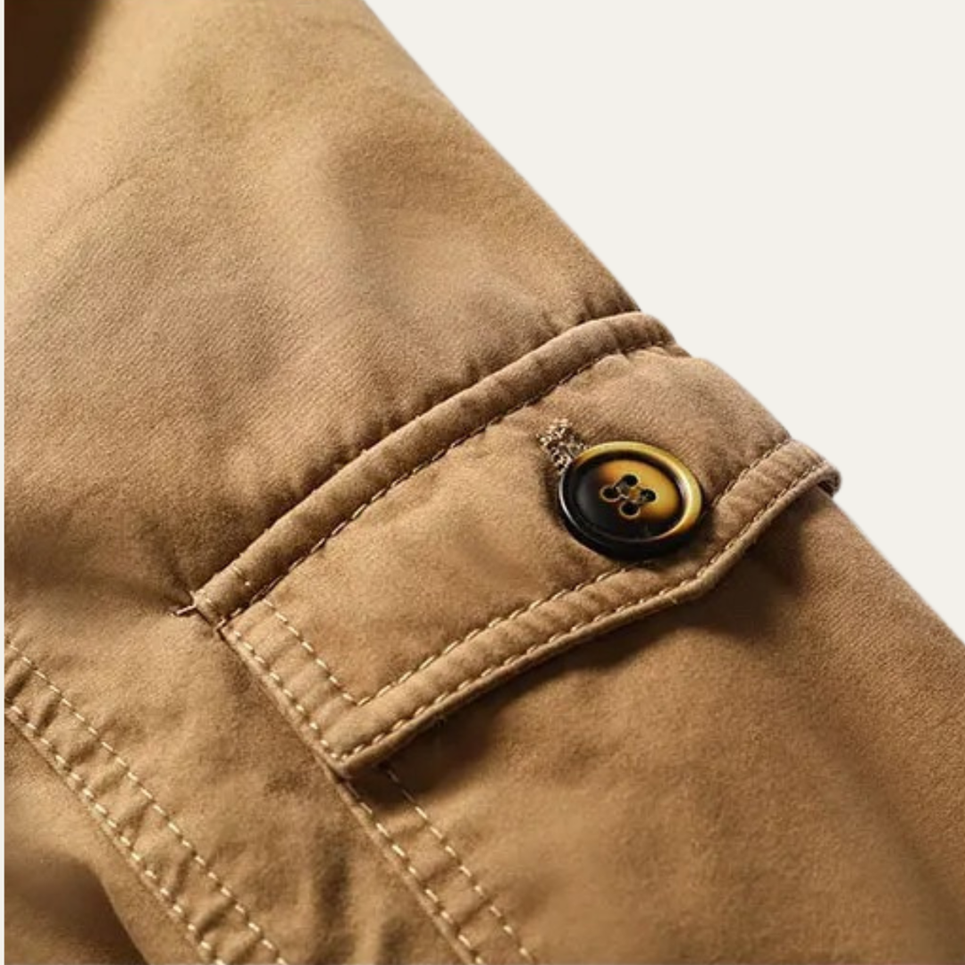 Mens Hooded Parka Jacket with Fleece Lining Winter Fit