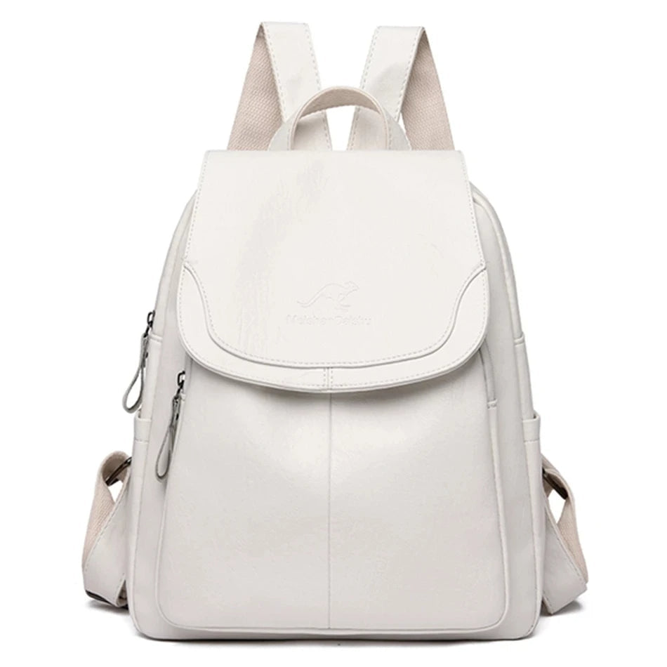 Womens Leather Backpack Theft-Resistant Stylish Design