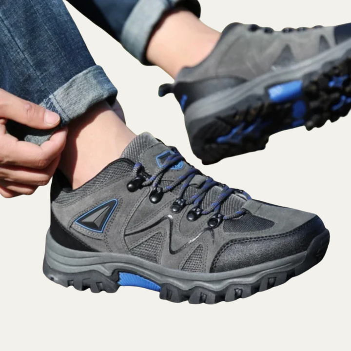 Mens Trail Shoes Mesh Panel Rugged Design