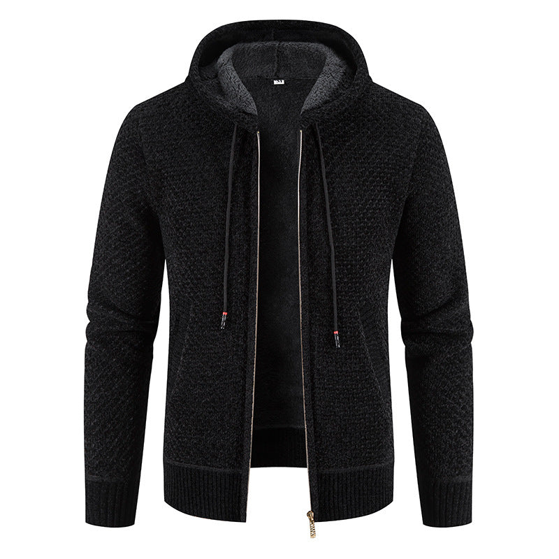 Womens Hooded Cardigan Knit Trendy Design