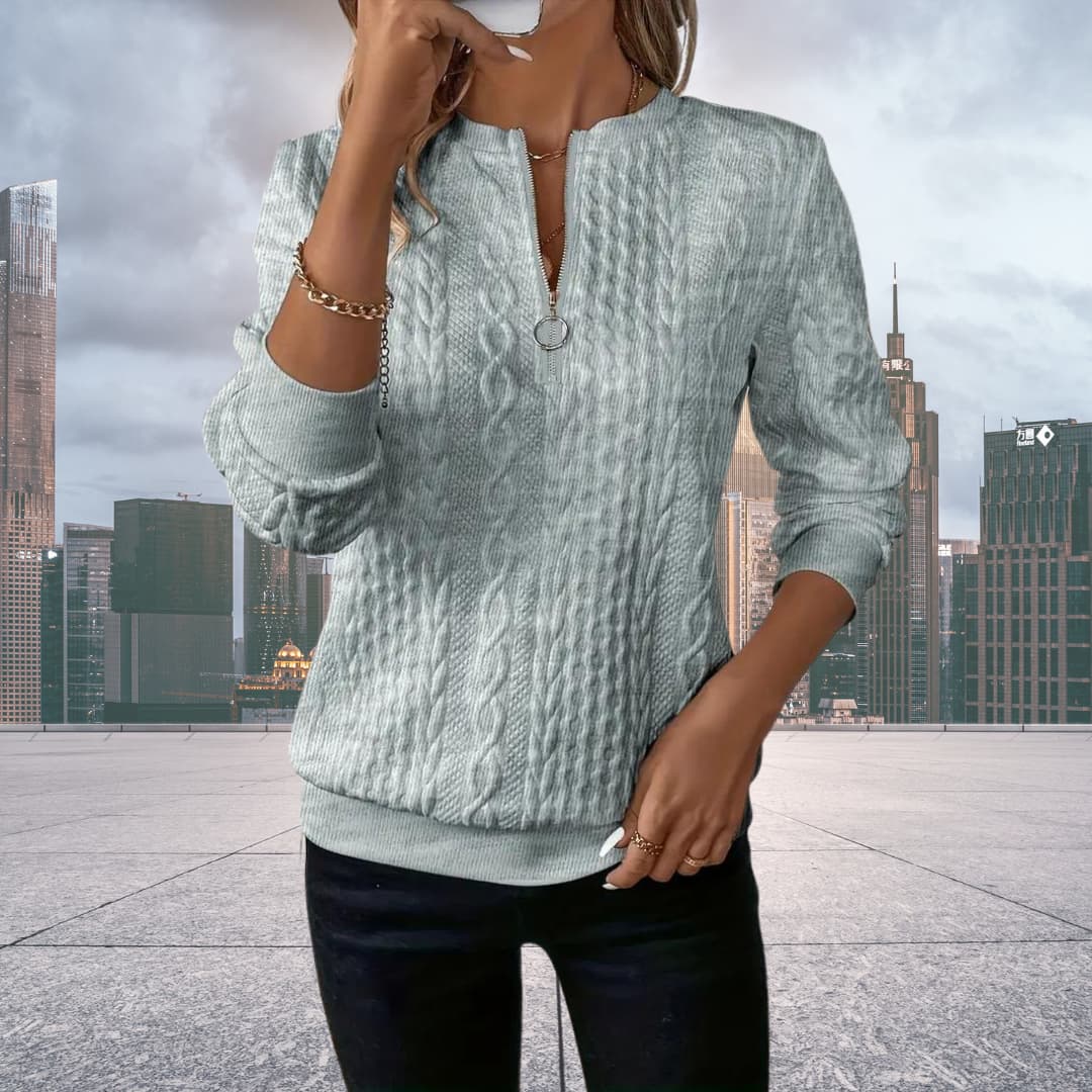 Womens Pullover Sweater Cable Knit Cozy Fit
