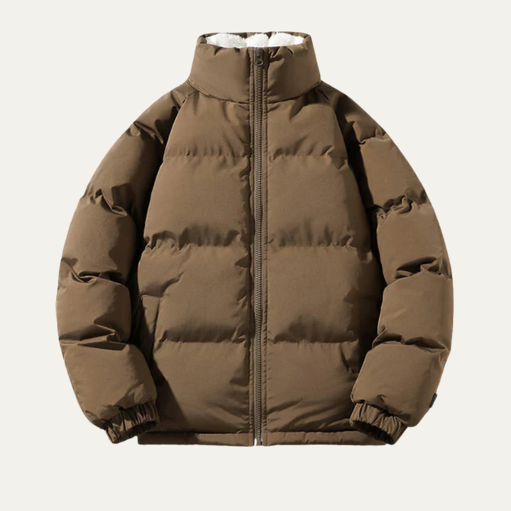 Mens Reversible Puffer Jacket Sherpa Lined