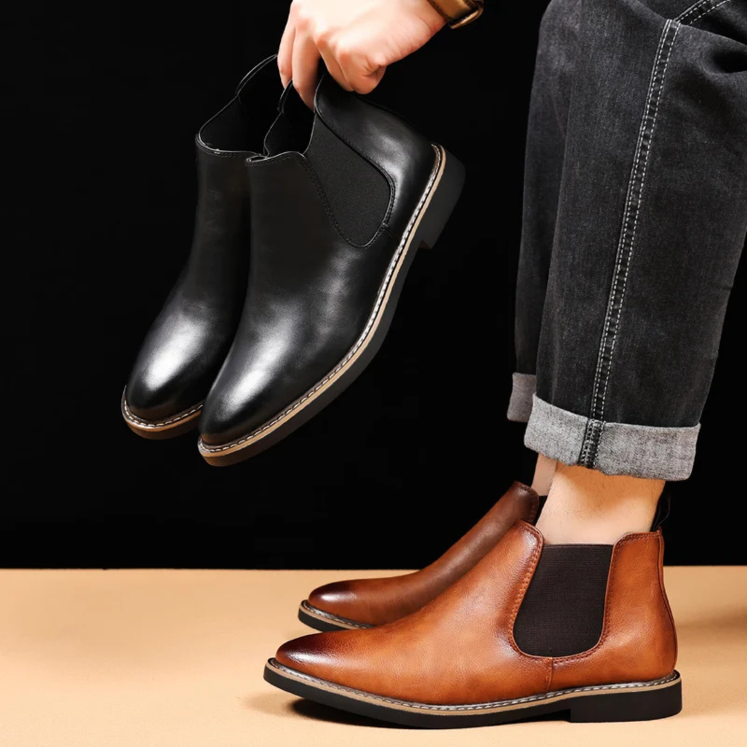Mens Leather Chelsea Boots Elegant Style