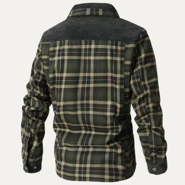 Mens Shirt Jacket Corduroy Yoke Fleece Lined Relaxed Fit