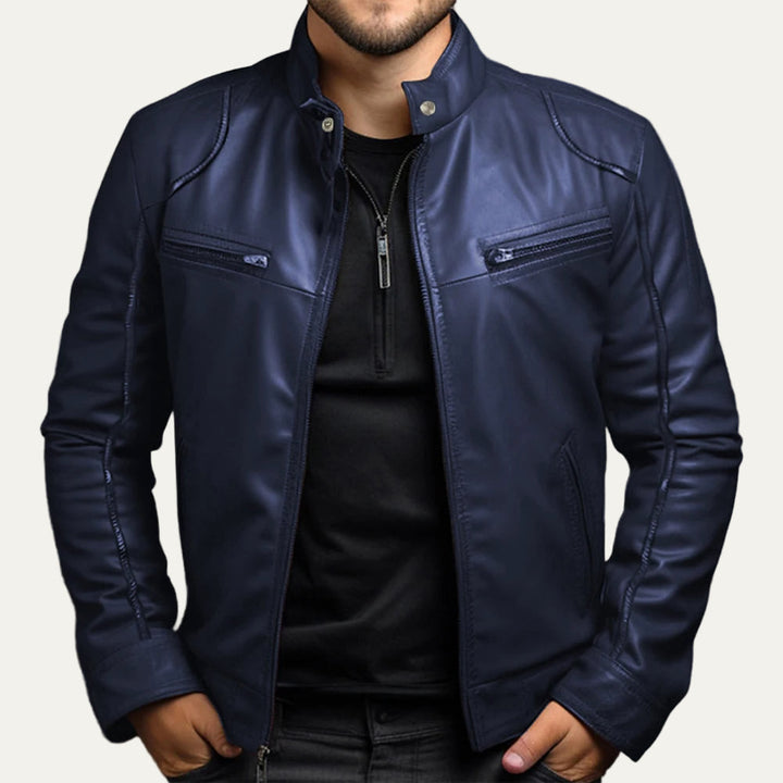Men’s Classic Racer Leather Jacket - BritishMode