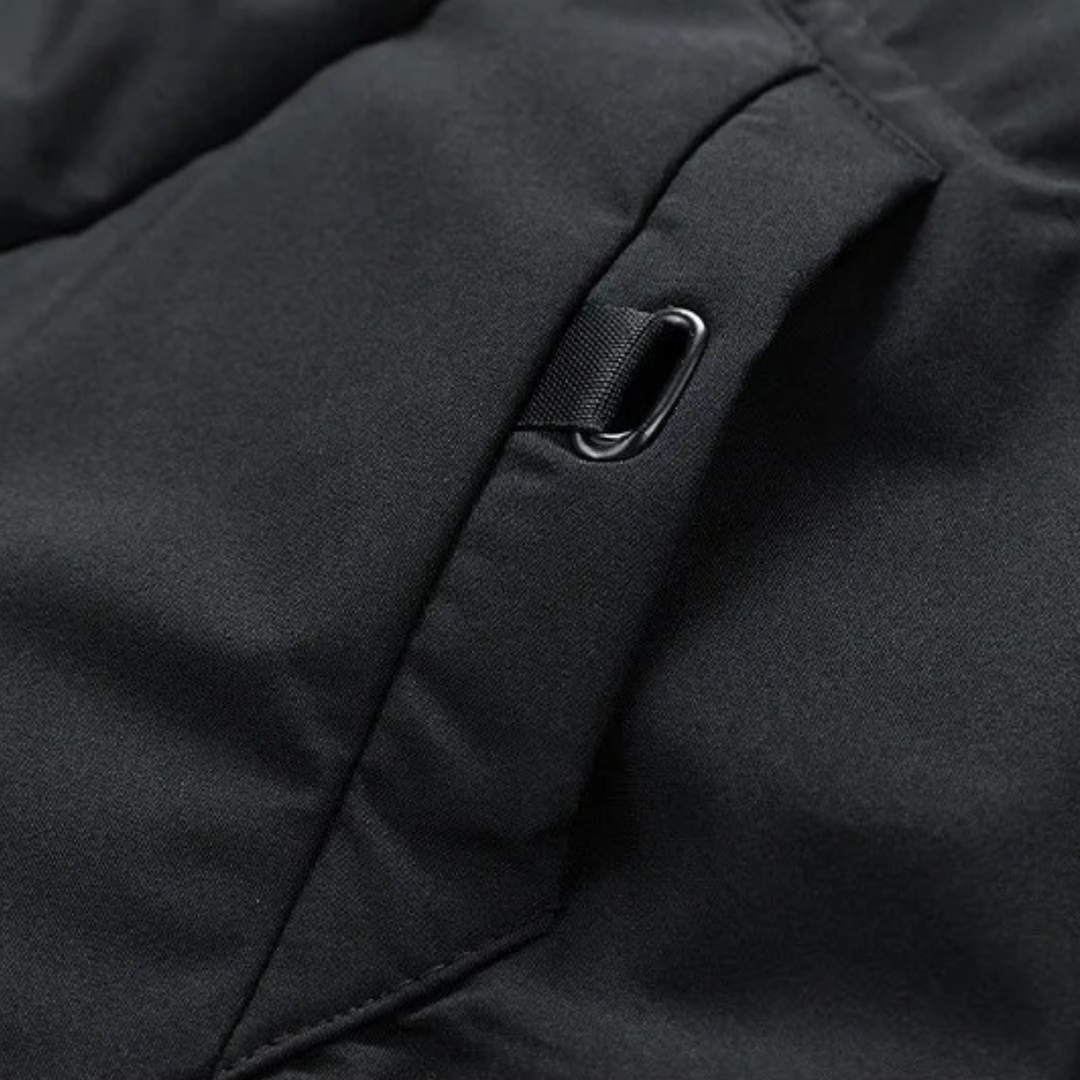 Mens Long Hooded Puffer Jacket Insulated Winter