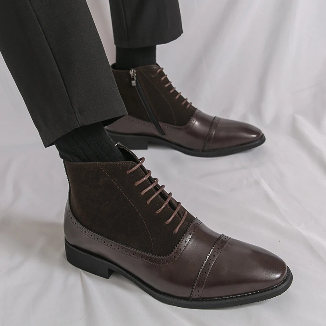 Mens Formal Chelsea Leather Boots Elegant Style