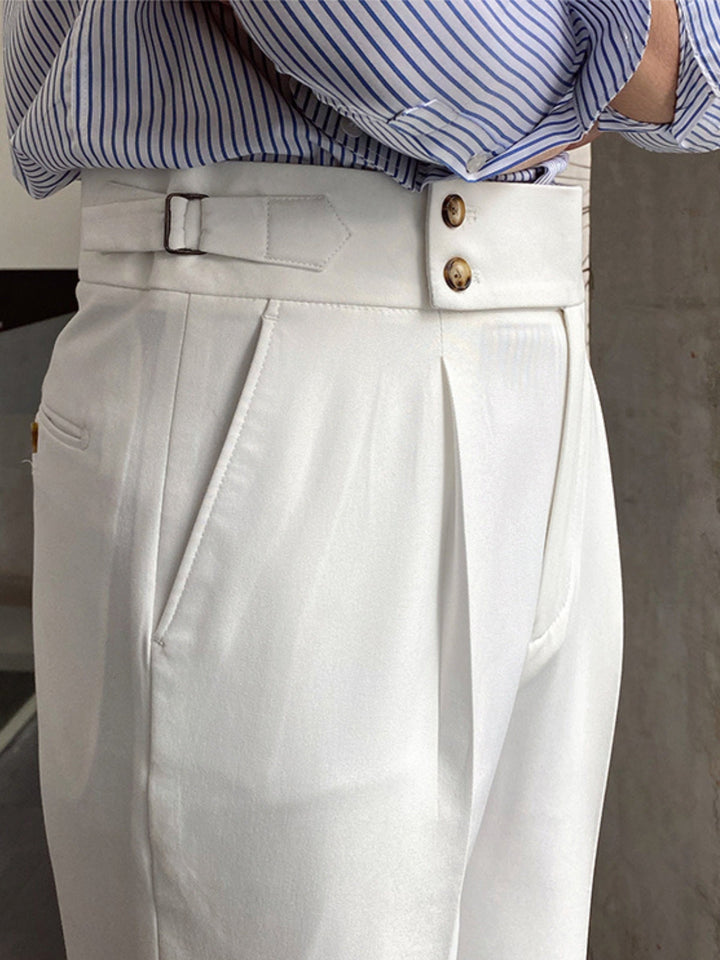 Mens Gurkha Pants Cotton Relaxed Fit