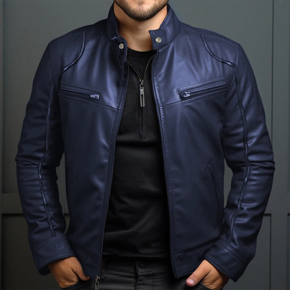 Mens Motorcycle Jacket Vintage Style Comfortable Fit - BritishMode