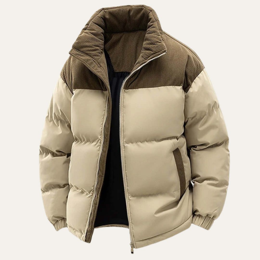 Mens Quilted Puffer Jacket Insulated Warm Winter - BritishMode