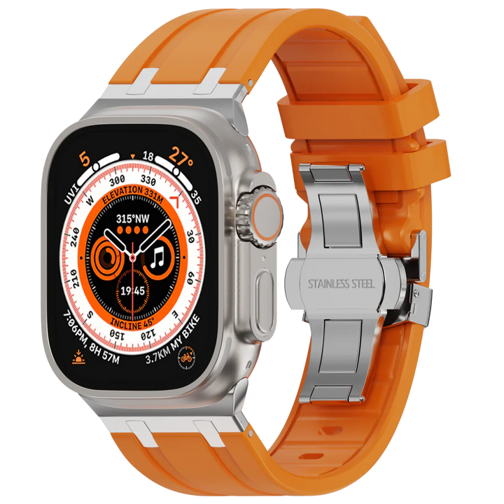 Unisex Silicone Apple Watch Band with Metal Clasp