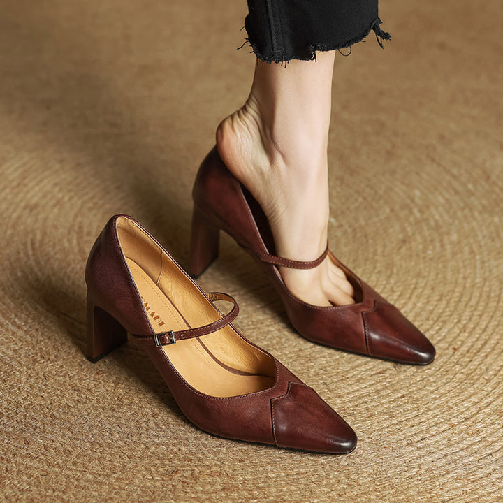 Womens Heels Genuine Leather Classic Fit - BritishMode