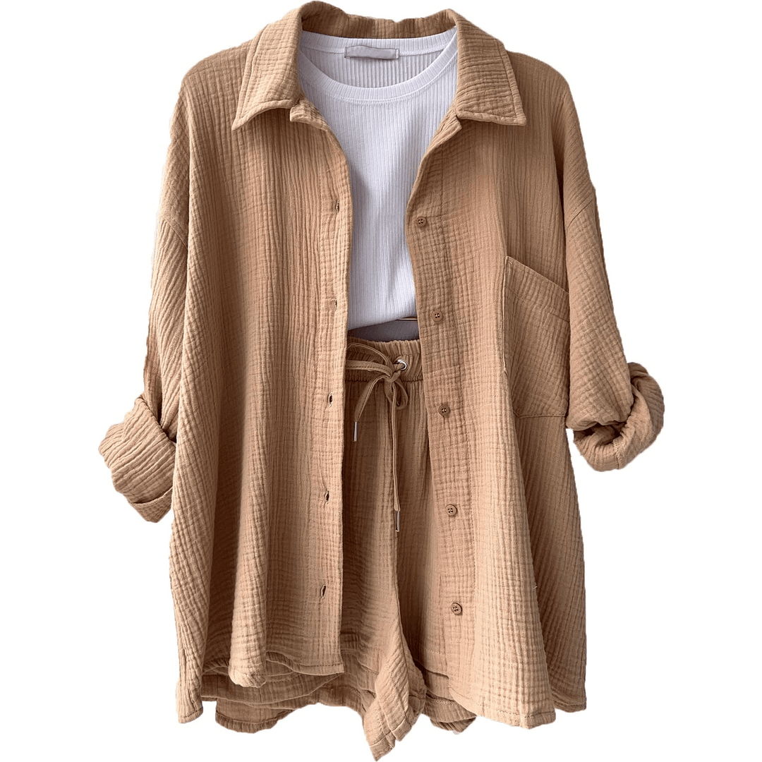 Womens Relaxed Fit Outfit Set Lightweight Spring Style