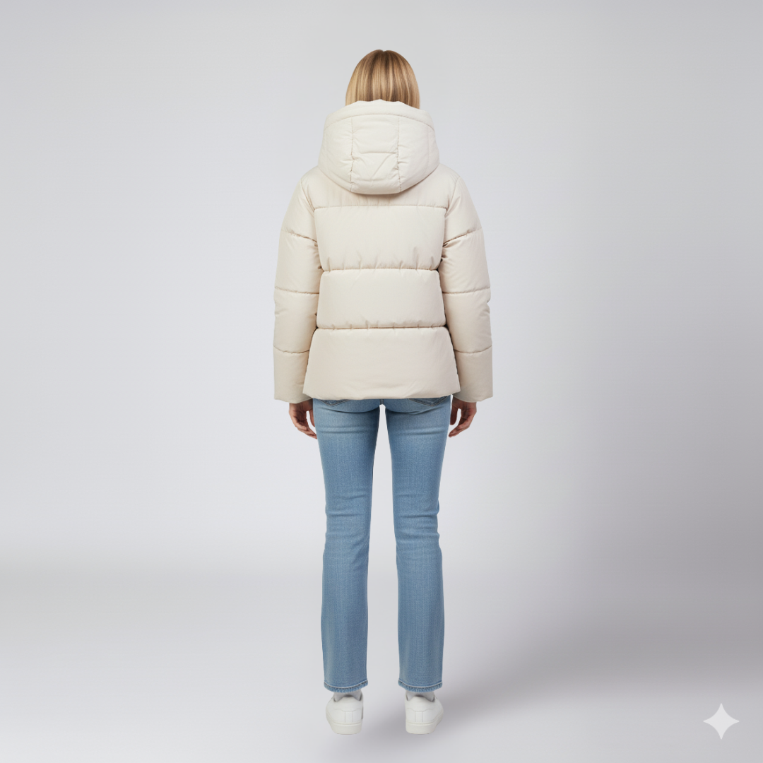 Womens Quilted Puffer Jacket Oversized High Collar Winter Outerwear