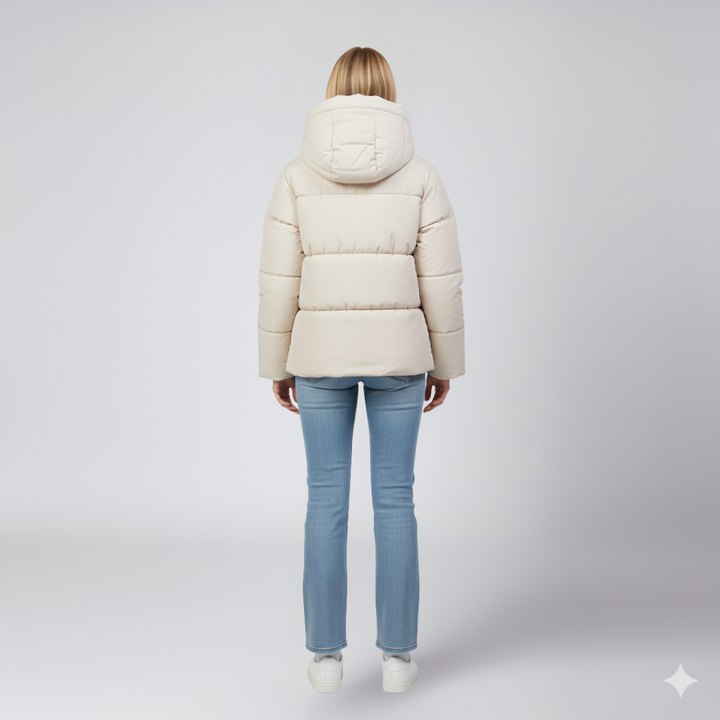 Womens Quilted Puffer Jacket Oversized High Collar Winter Outerwear