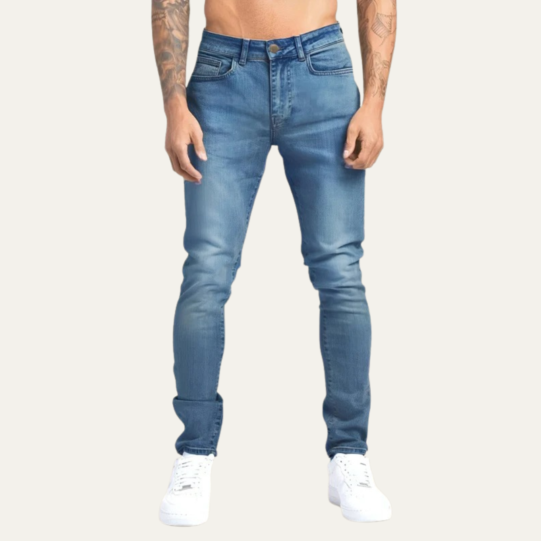 Mens Skinny Jeans Distressed Low Rise