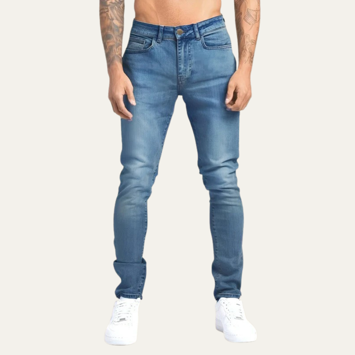 Mens Skinny Jeans Distressed Low Rise