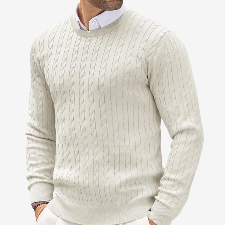Mens Knitted Sweater Crewneck Comfortable Fit