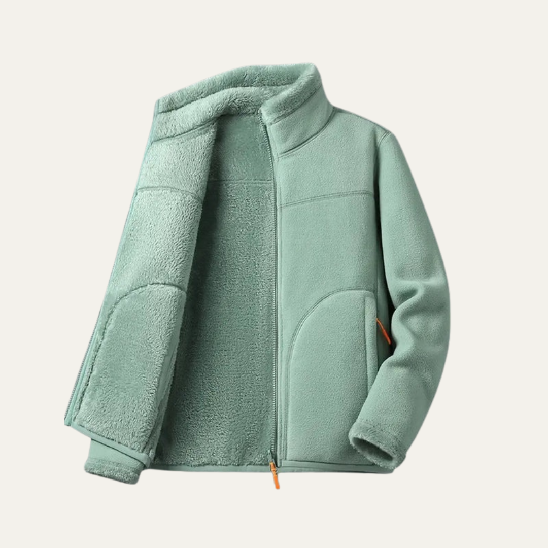 Womens Fleece Jacket Soft Zip Front
