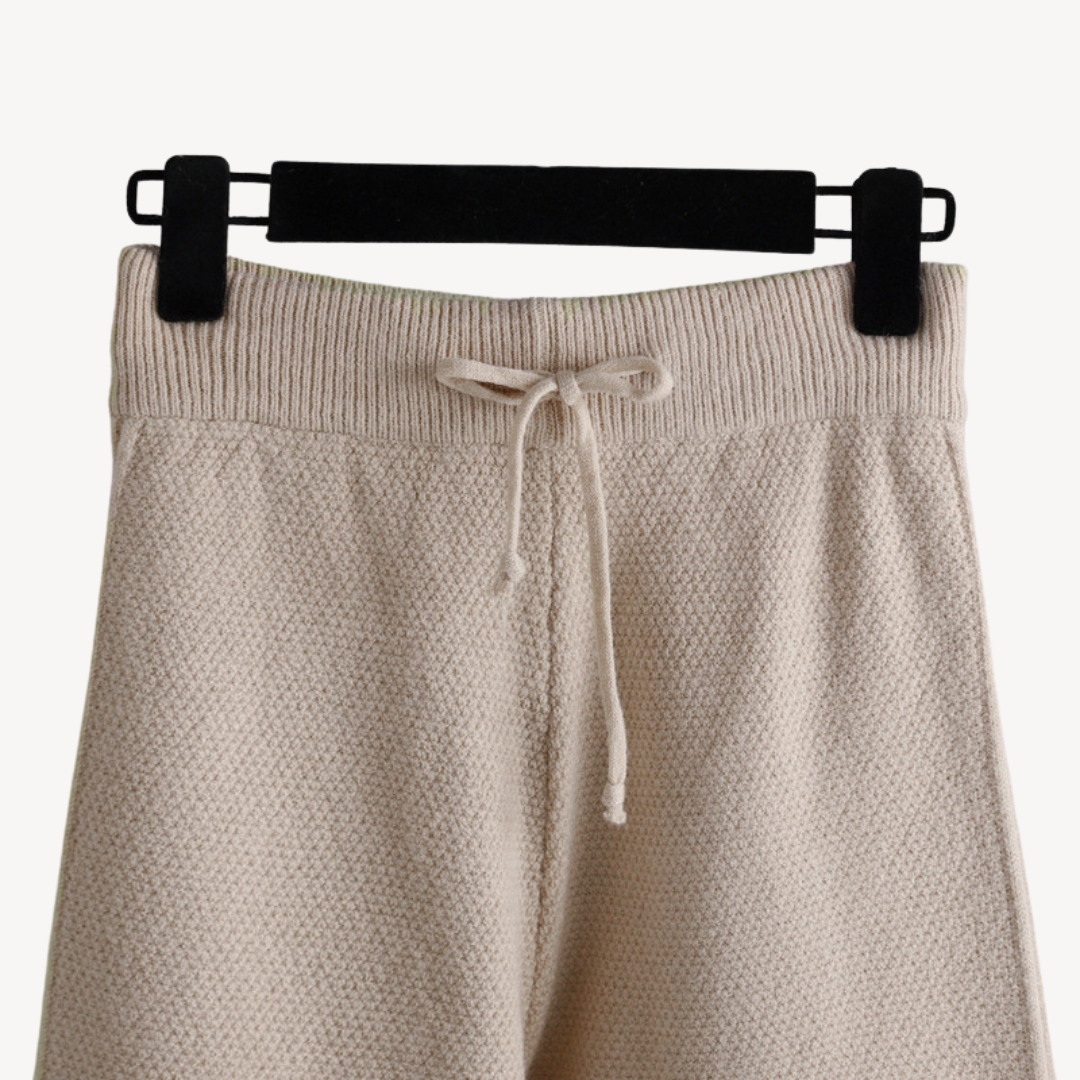 Womens Knit Loungewear Set Relaxed Fit