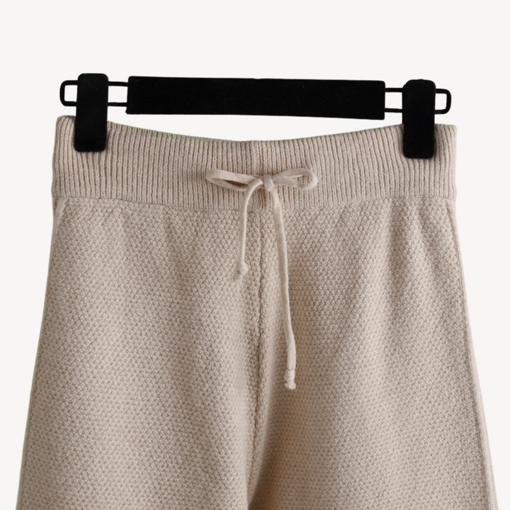 Womens Knit Loungewear Set Relaxed Fit