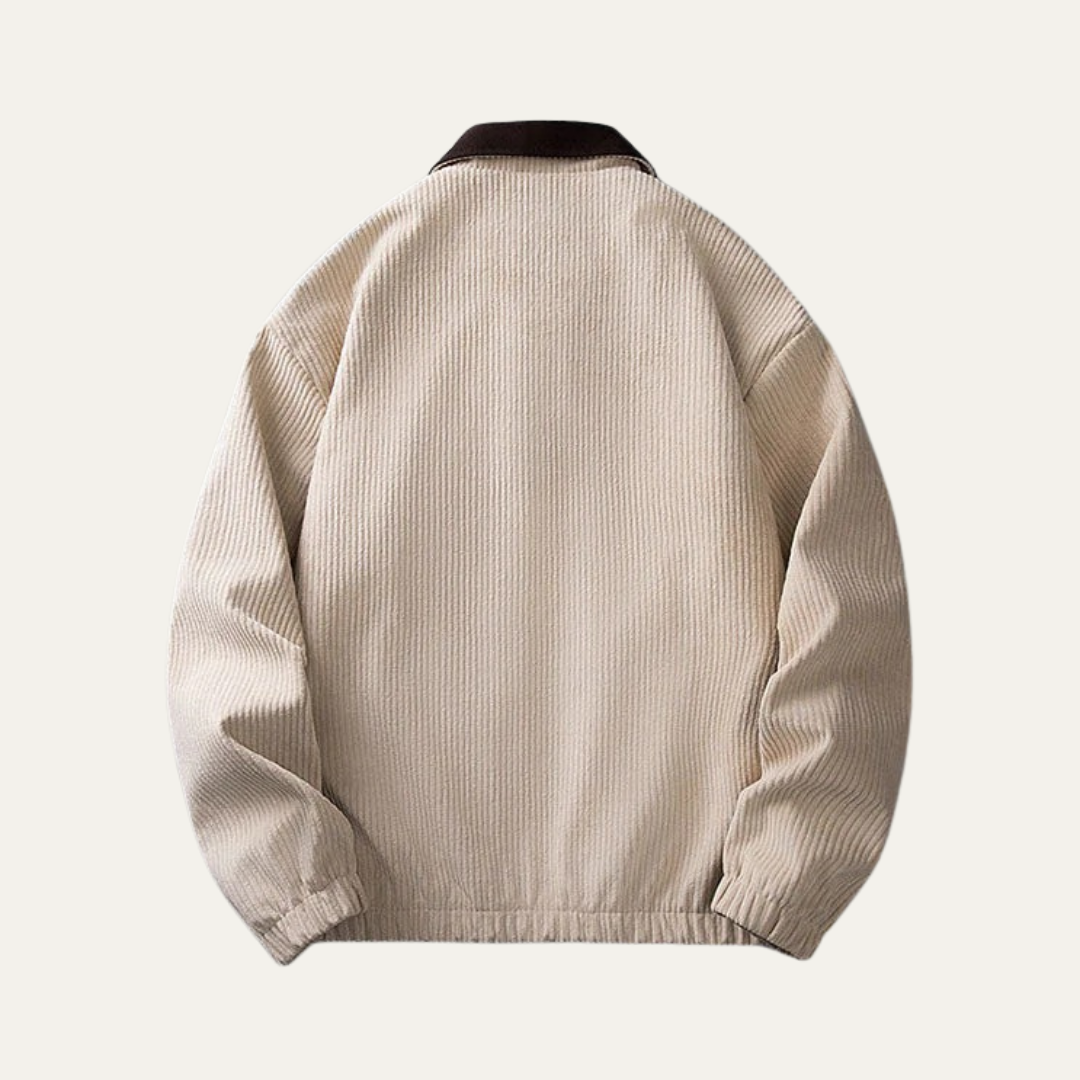 Mens Workwear Zip Jacket Textured Oversized Fit