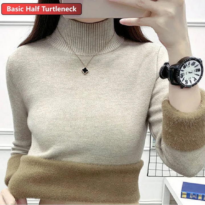 Womens Winter Sweater Fleece Lined Cozy Fit