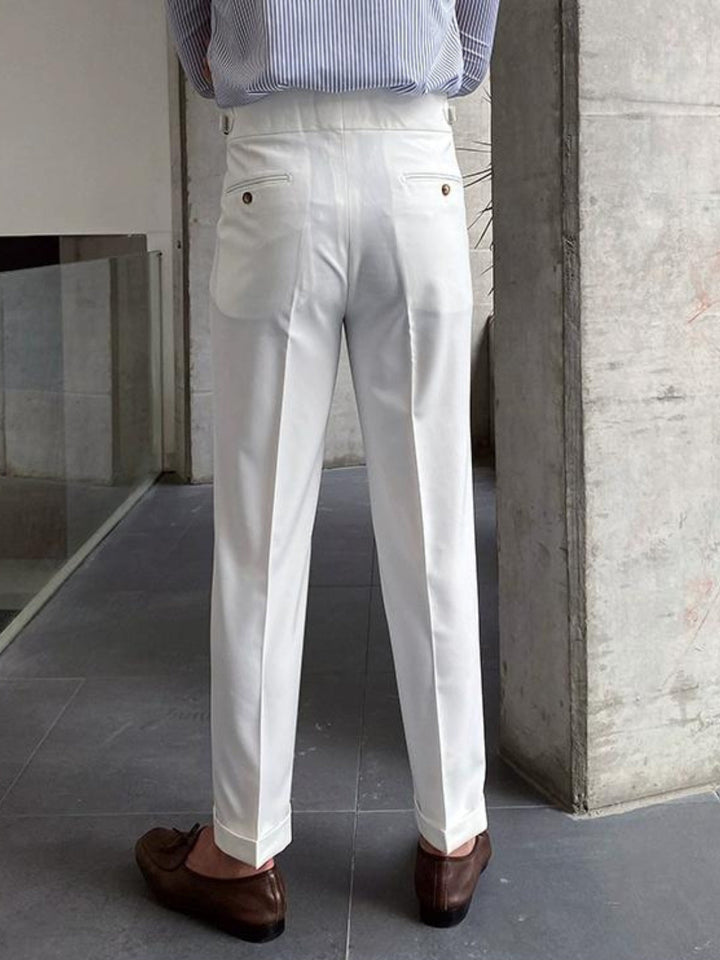 Mens Gurkha Pants Cotton Relaxed Fit