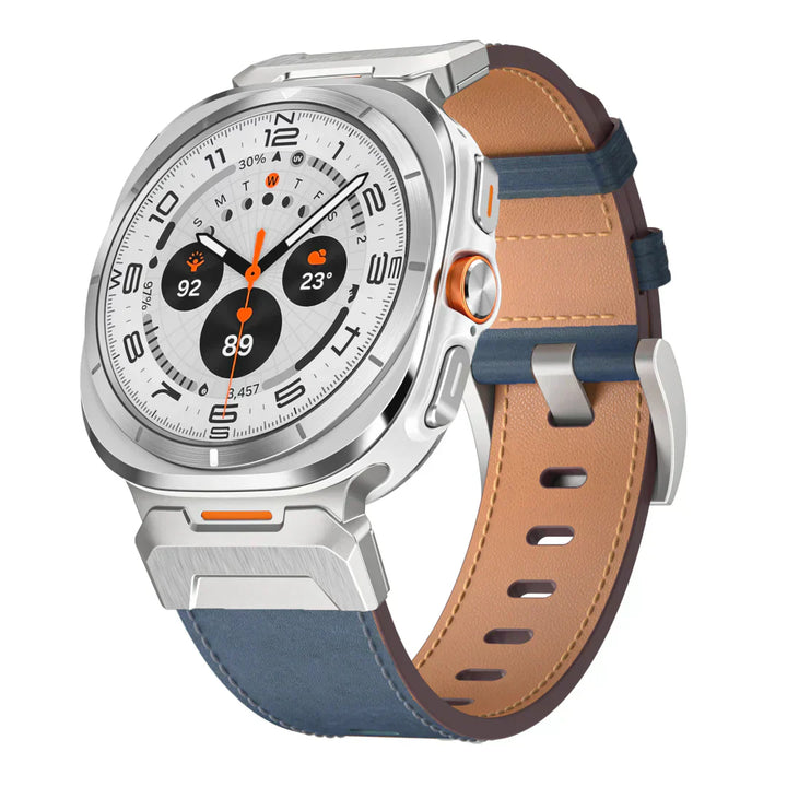 Unisex Leather Watch Band Durable Fit for Galaxy Watch Ultra