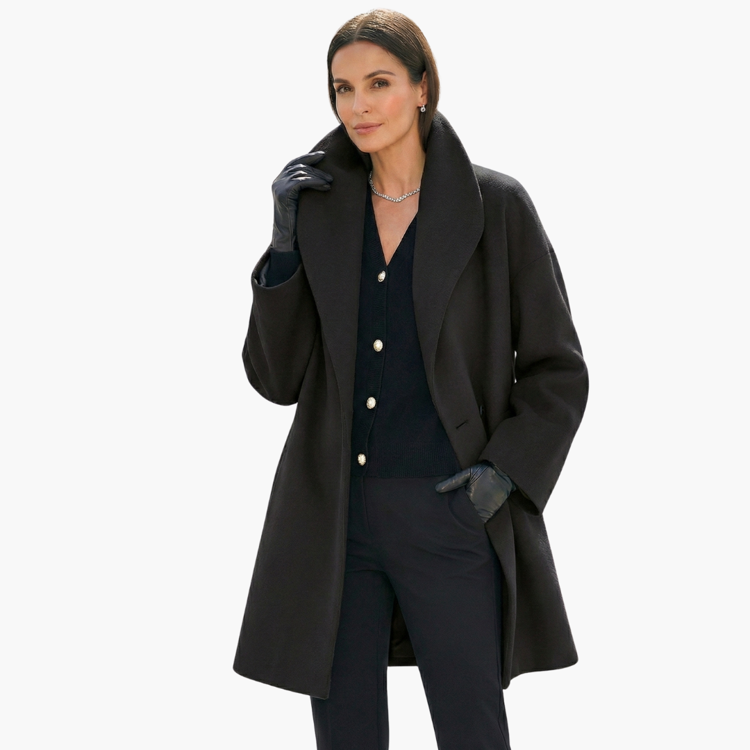 Womens Oversized Cocoon Coat Relaxed Fit