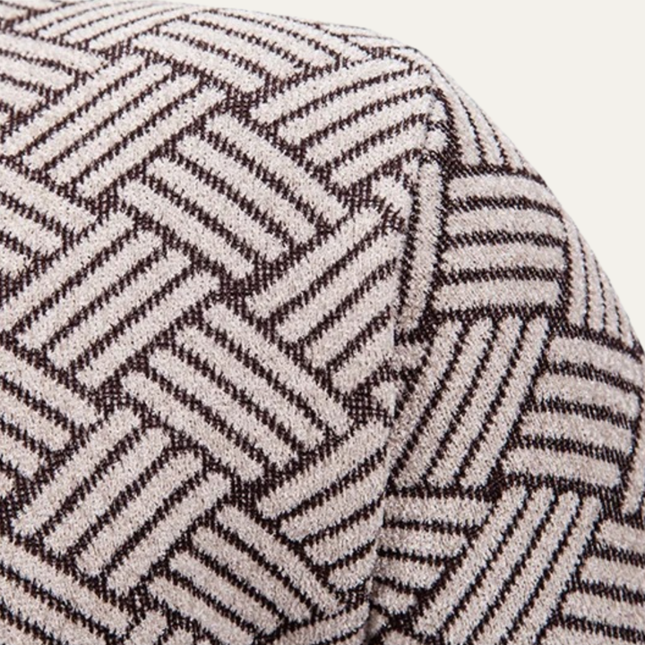 Mens Knit Jacket Diamond Pattern Stand Collar Elegant Fit