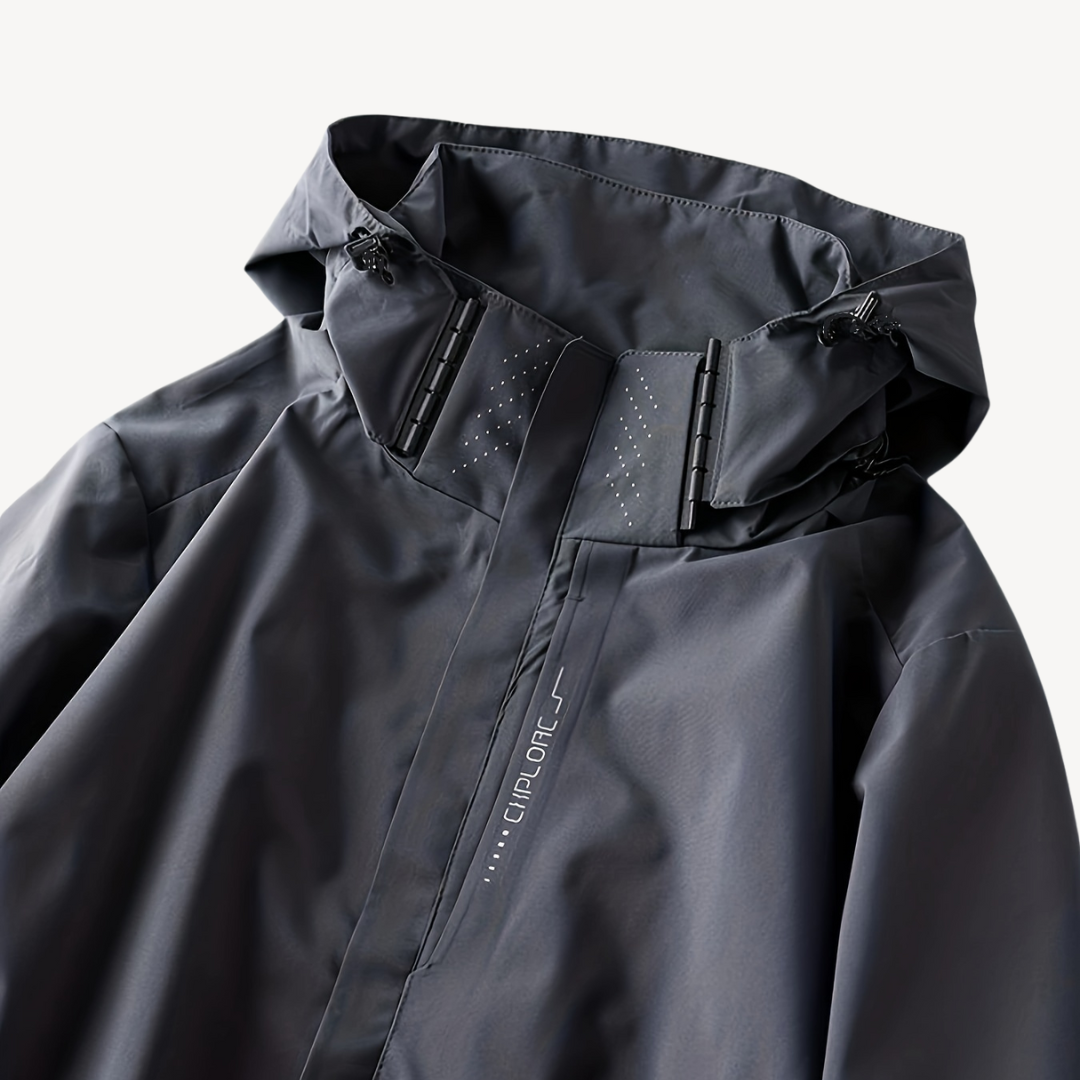 Mens Hoodie Water-Resistant Zip Front