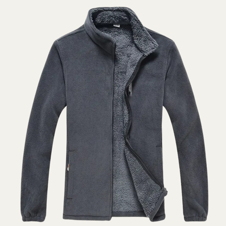 Mens Thermal Fleece Outdoor Jacket Zip-Up with Pockets - BritishMode