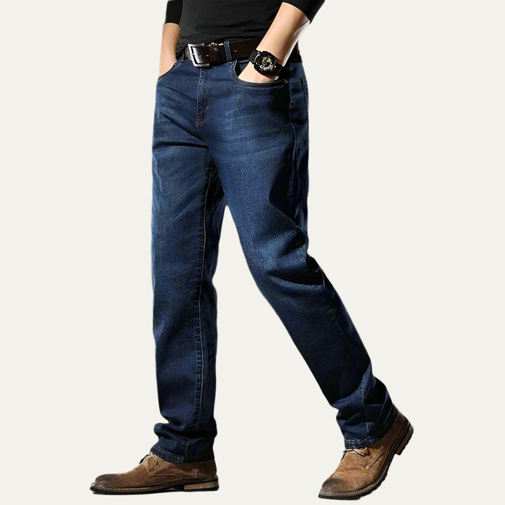 Mens Denim Pants Classic Straight Leg - BritishMode