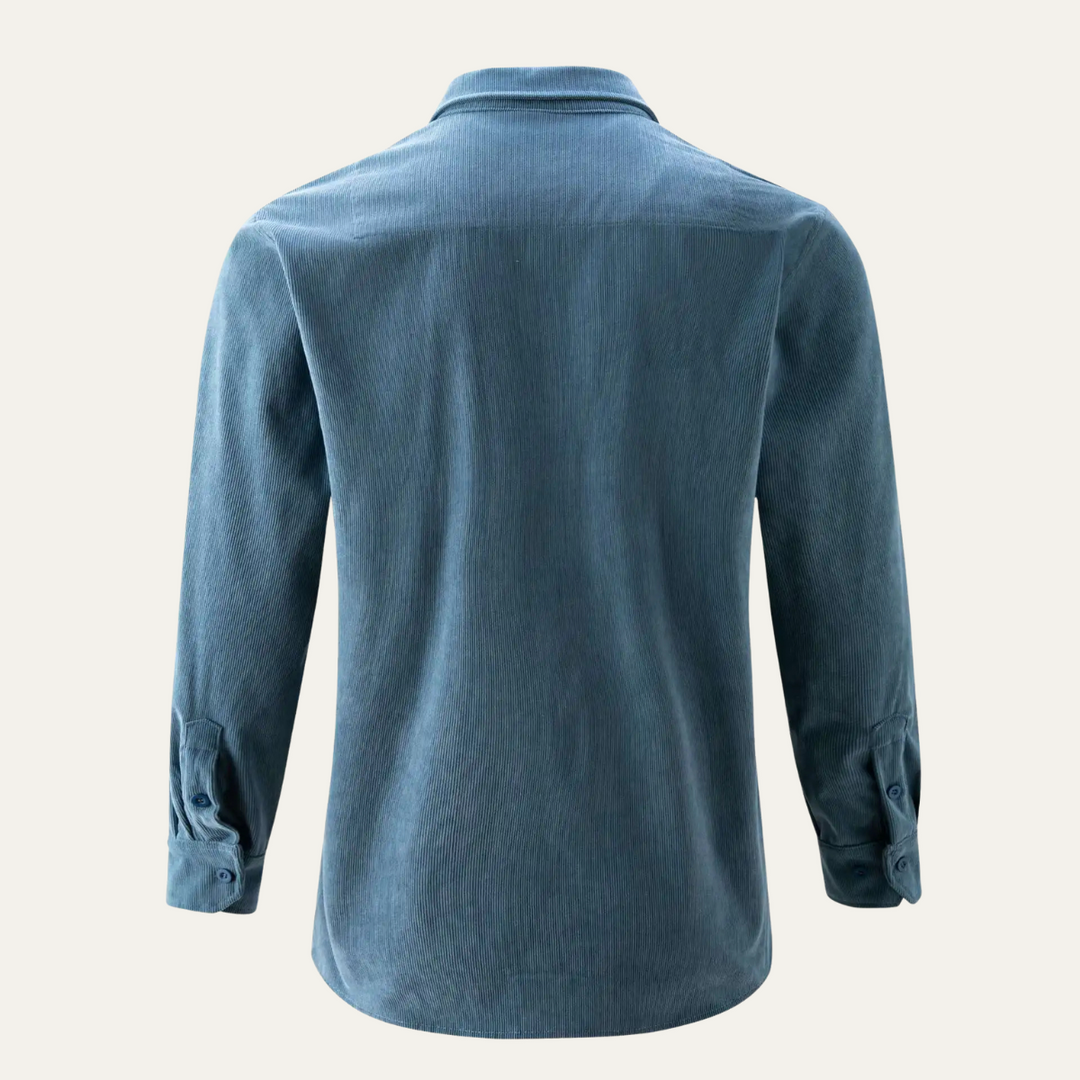 Mens Casual Corduroy Shirt Button-Down Fit