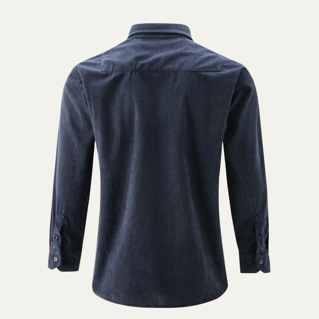 Mens Casual Corduroy Shirt Button-Down Fit