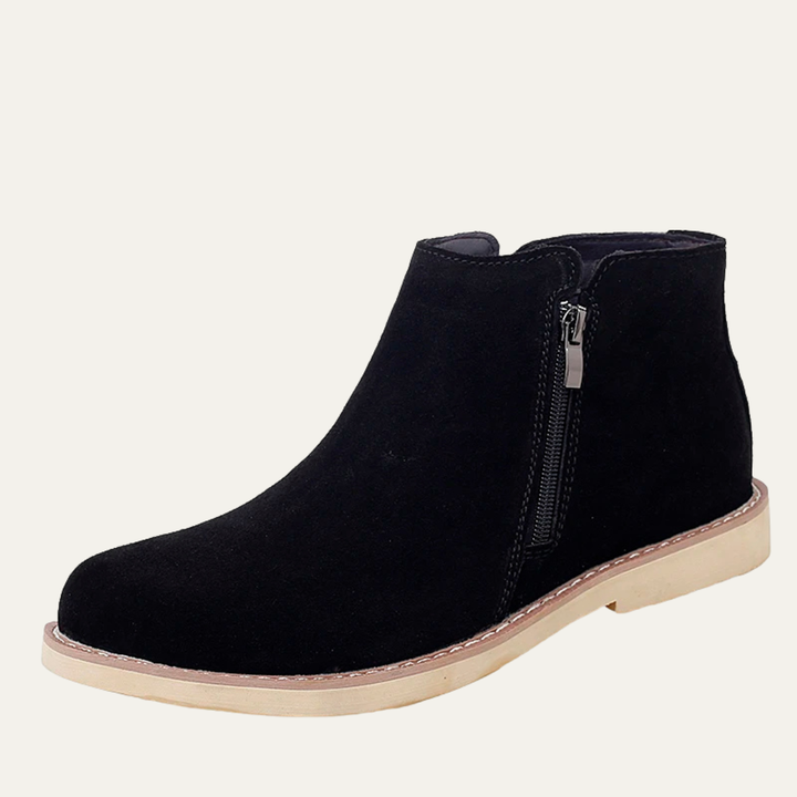 Mens Chelsea Boots Suede Zip Ankle Retro Style - BritishMode