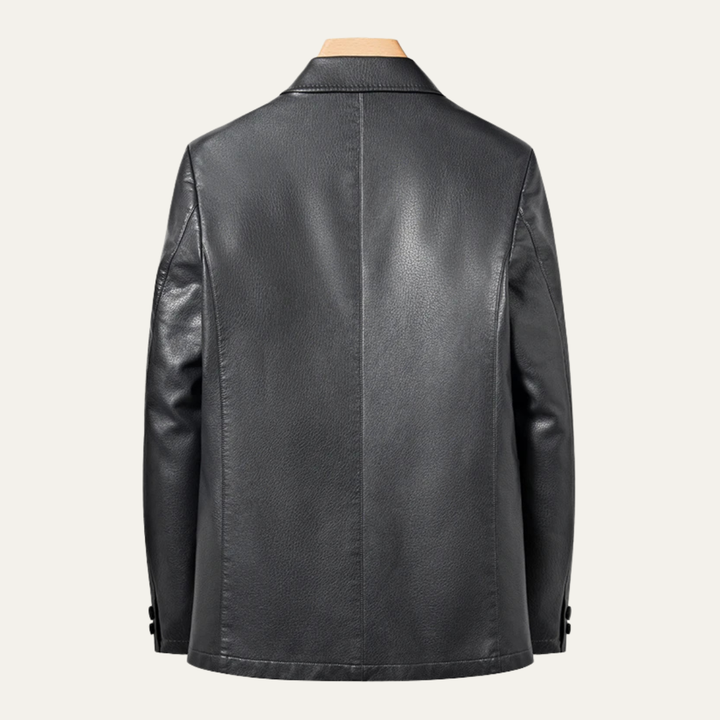 Mens Faux Leather Blazer Jacket Smart Fit Winter