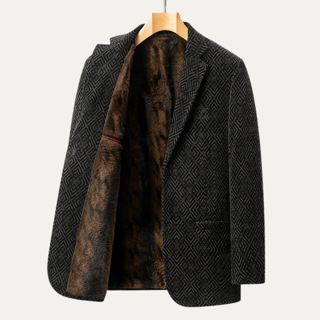 Mens Wool Suit Blazer Jacket Elegant Fit