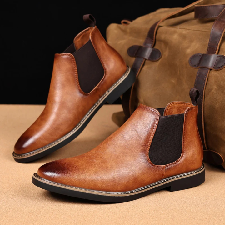 Mens Leather Chelsea Boots Elegant Style