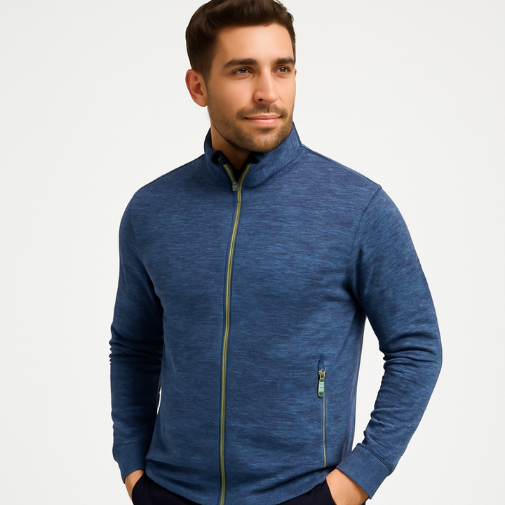 Mens Track Jacket Minimalist Piped Design - BritishMode
